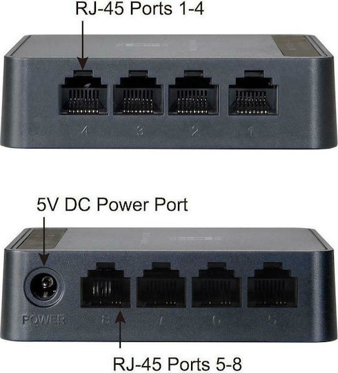 Level One FEU-0812 Неуправляем L2 Switch с 8 Портове Ethernet