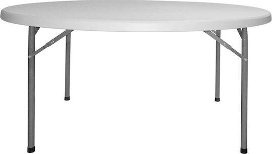 Tisch Verpflegung Zusammenklappbar 182x182x74cm Weiß