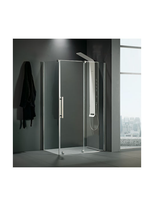 Devon Breeze Slider BSL100C-100 Shower Screen for Shower with Sliding Door 97-101x200cm Clean Glass Chrome