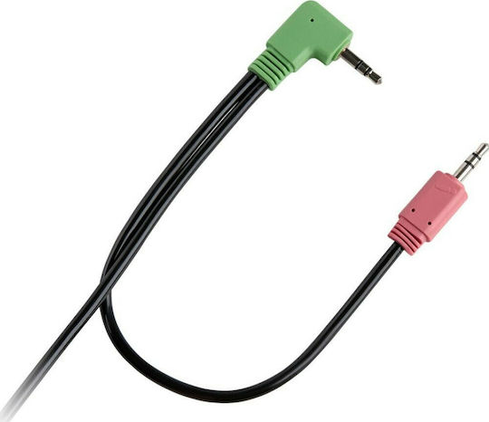 A4Tech HS-30 Auf dem Ohr Multimedia-Headsets mit Mikrofon und Verbindung 3,5 mm Klinke in Schwarz Farbe