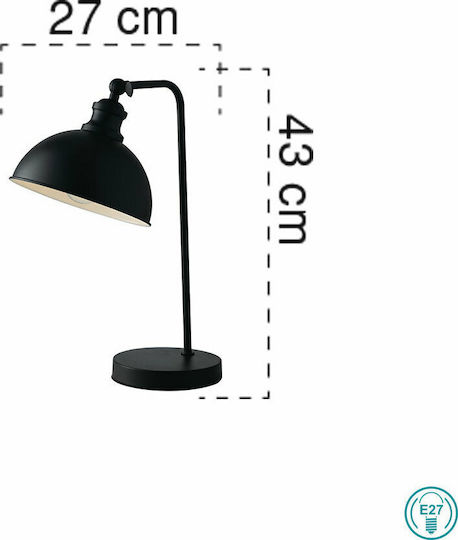 Fan Europe Charleston Decorative Lamp with Socket for Bulb E27 Black