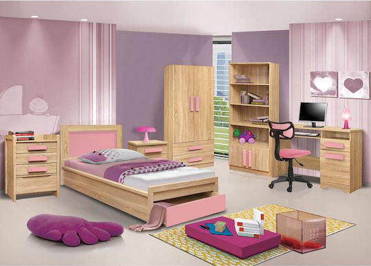 Birou pentru copii din Melamină Sonama / Pink 110x55x76.5cm