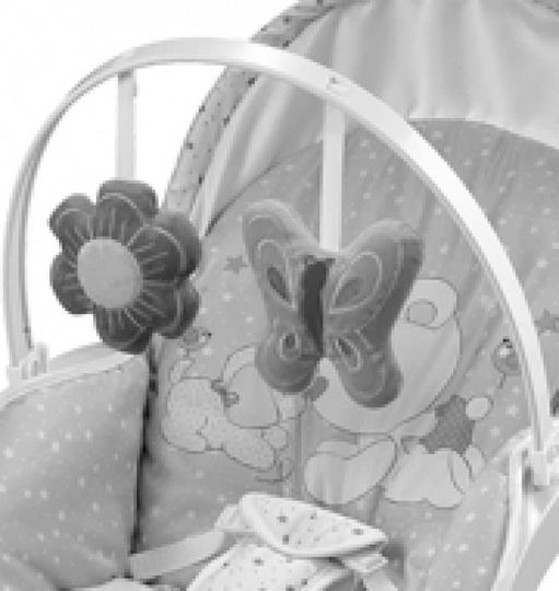 Lorelli Elektrisch Baby Relax Alex mit Musik Green Stars für Kind bis 18kg
