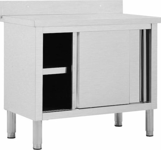 vidaXL Подготвителен шкаф с плъзгащи се врати 100x50x95см