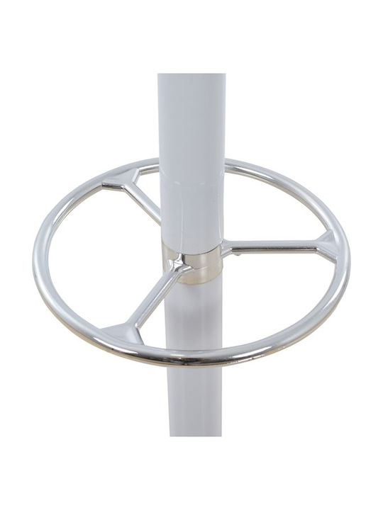 Freebox Metallic Coat Rack White White Rotating With Marble 37x37x170cm
