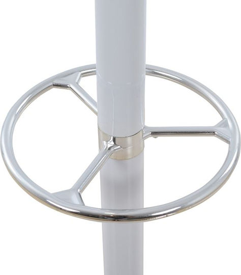 Freebox Rotativ cu marmură Cuiere de podea Metal Alb Alb 37x37x170cm