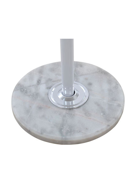 Freebox Metallic Coat Rack White White Rotating With Marble 37x37x170cm