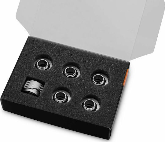 Ekwb EK-Quantum Torque 6-Pack HDC 14 Fittings Satin Titatnium Silver