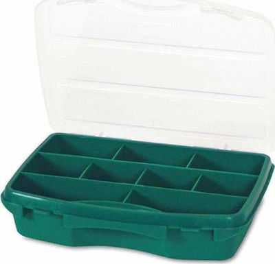 Tayg 22-26 Werkzeugkoffer-Organisator 9 Positionen mit einstellbaren Fächern Grün 31.2x23.8x5.1cm