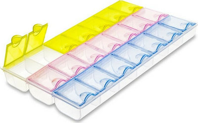 Organizator pentru Compartimentul de Unelte 21 Locuri Multicoloră 22.4x12.9x5.2cm.