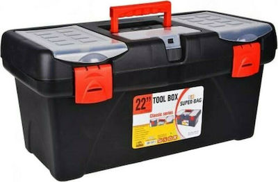 Asrin Hand Toolbox Plastic with Tray Organiser W55xD28xH26cm