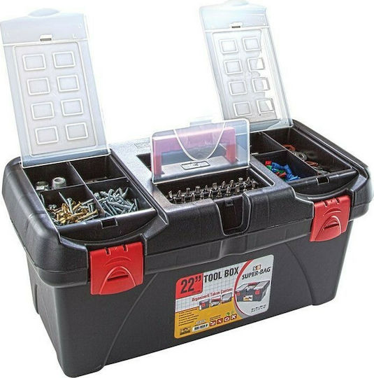 Asrin Hand Tool Case Plastic with Tobacco Case Dimensions: W55xD28xH26cm