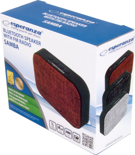 Esperanza Samba Boxă Bluetooth 3W cu Radio Roșu