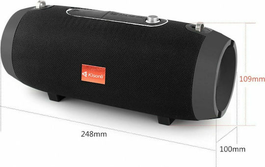 Kisonli KS 1983 Bluetooth Speaker 8W with Radio and Battery Life up to 5 hours Black