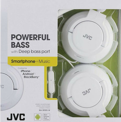 JVC HA-SR185 Wired On Ear Headphones Whitά HA-SR185-W-E