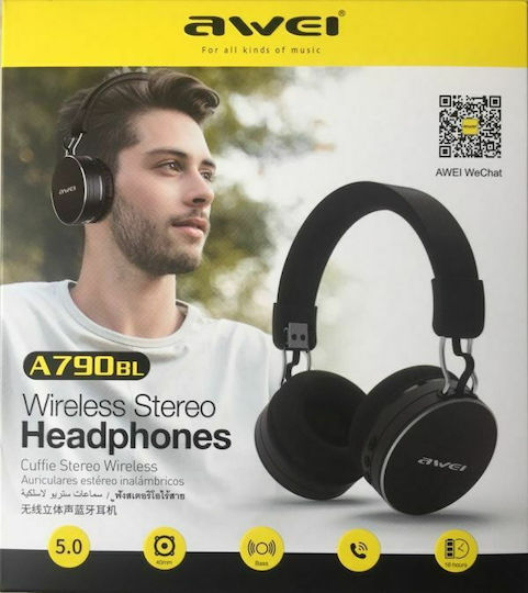 Awei A790BL Безжични Bluetooth On Ear Слушалки с 18 часа Работа Черни