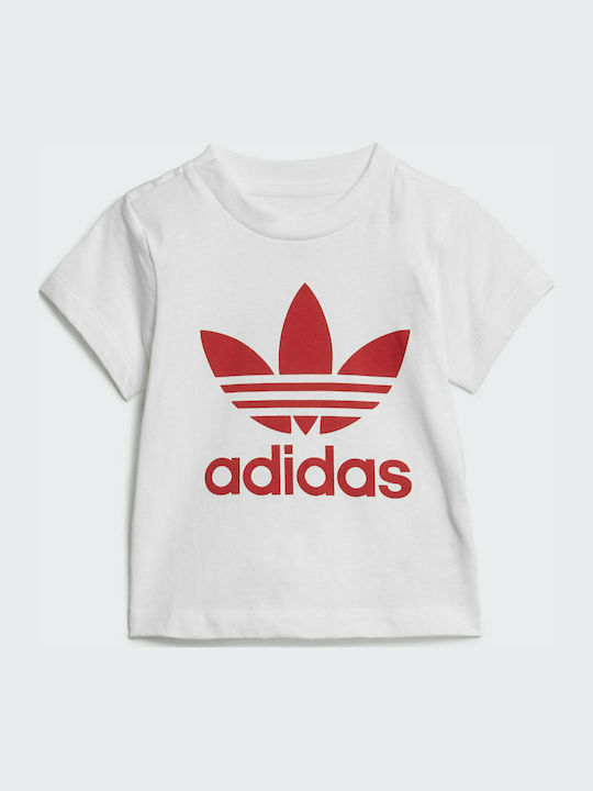 adidas Set Pentru Copii Cu Pantaloni Scurți Alb 2 Bucăți