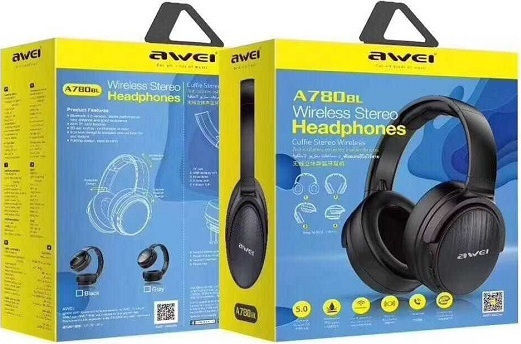 Awei A780BT Ασύρματα / Ενσύρματα Over Ear Ακουστικά με 15 ώρες Λειτουργίας Μαύρα
