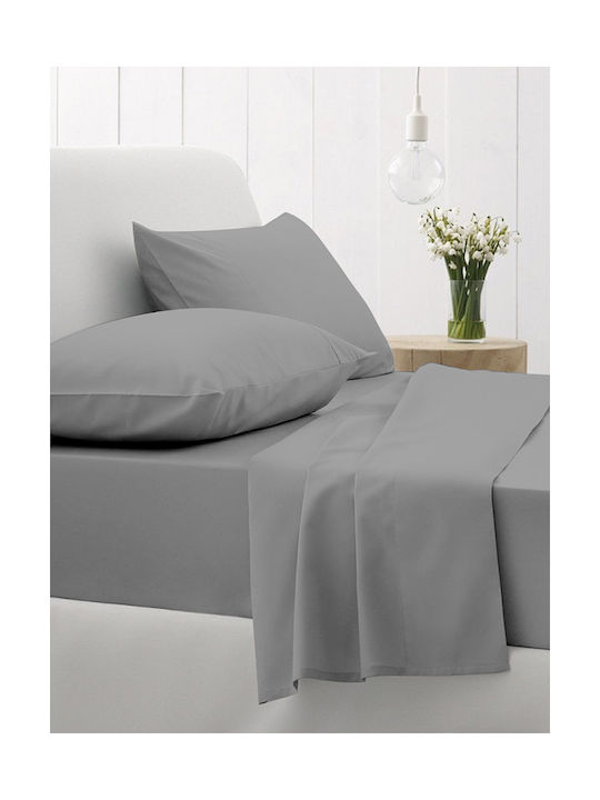 Sunshine Cotton Feelings Pillowcase Set with Envelope Cover 107 Dark Grey 50x70cm.