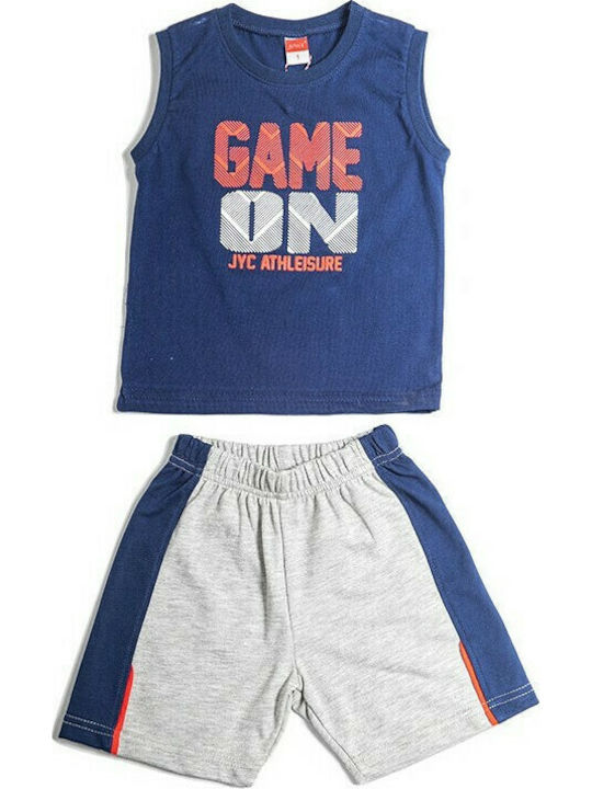 Kinder-Set mit Shorts Sommer 2Stück Blau Game On