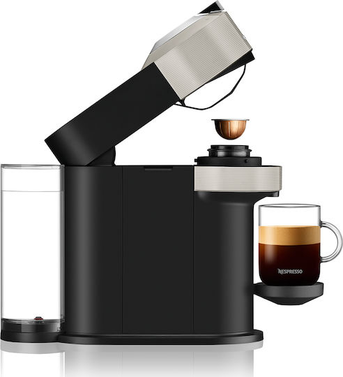 Krups Next Aeroccino Pod Coffee Machine Vertuo with Milk Frother Light Grey