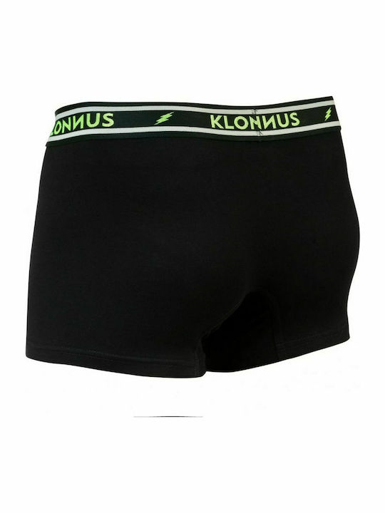 Klonnus Underwear 55-0910 Ανδρικό Μποξεράκι Μαύρο / Πράσινο