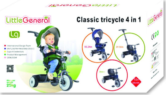 MG Toys Classic Convertible with Parental Handle 3 in 1 for 1-3 Years Red 412209