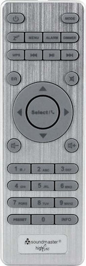 Soundmaster IR3300SI Επιτραπέζιο Ραδιόφωνο Ρεύματος DAB+ με Bluetooth και USB Ασημί
