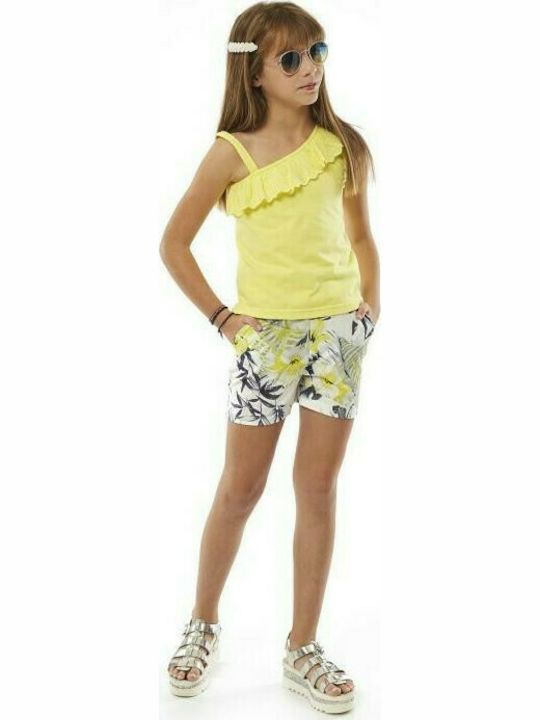 Εβίτα Kids Set with Shorts Summer 2pcs Yellow