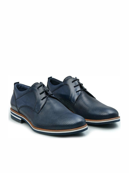 L'uomo Leder Herren Freizeitschuhe Blau