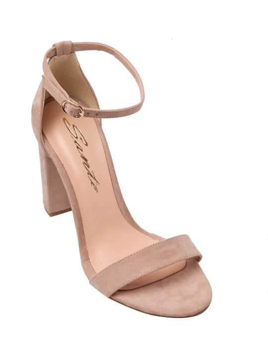Suede Sandalen Rosa
