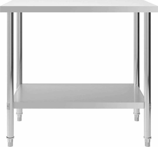 vidaXL Steel Workbench L100xD60xH85cm