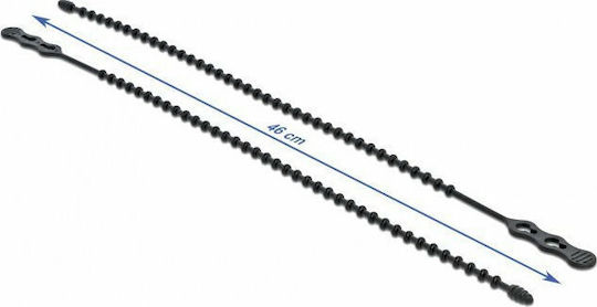 DeLock Pack of 10pcs Black Plastic Cable Ties 460x6.5mm 18968