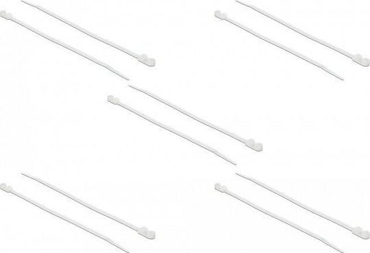 DeLock Δεματικά Καλωδίων Πλαστικά 400mmx7.6mm σε Λευκό χρώμα (10τμχ) (18948)