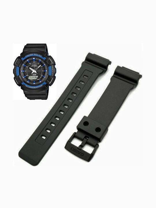 Casio Καουτσούκ Λουράκι Μαύρο 17mm