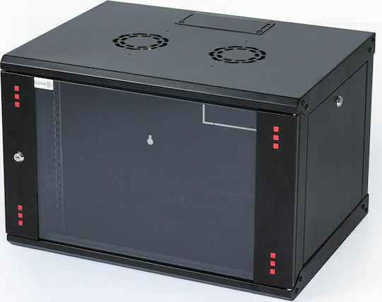 Elegant Монтиран на стена Рак кабинет 12U 60x60см Черен ELGW12U6060BL111