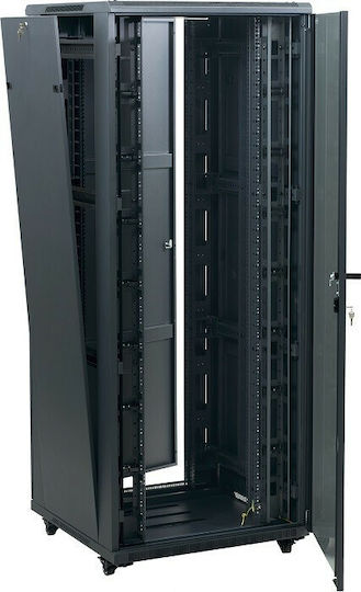 Central Cu picioare Cabinete Rack 27U με 2 πόρτες 80x80x140cm Negru 4000 4 800 27/C