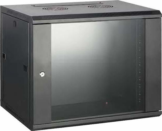 Safewell Επιτοίχια Καμπίνα Rack 15U 54x60x71.5cm Μαύρο SMC5615