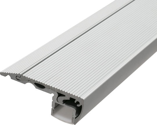 GloboStar Set 25 Pieces External LED Strip Aluminum Profile Corner Stairs with Opal Cover 100x5.9x2.1cm
