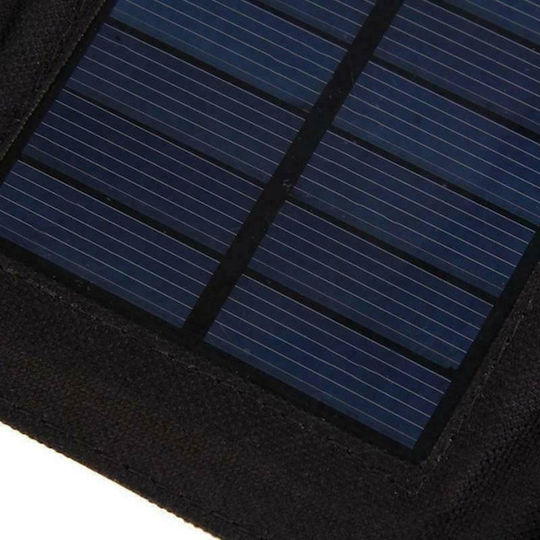 Trade Klappbares Solar Batterieladegerät 5W mit USB-Ausgang für Tragbare Geräte (03019SLP00BK)