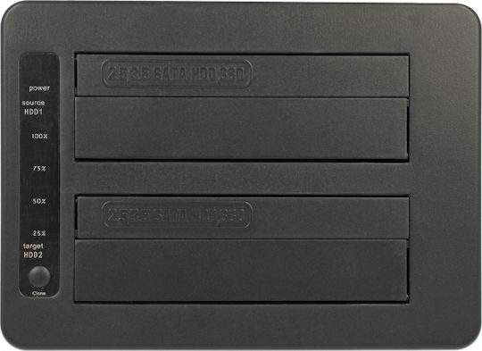 DeLock USB Type-C 3.1 Docking Station Docking Station for 2 Hard Drives SATA 2.5" / 3.5" with Connection USB 3.1 (63957)