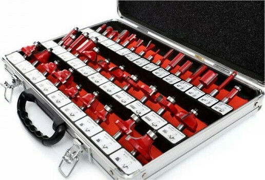 Kraft & Dele Set Lemn Set Freze Carbură pentru Metal \ Lemn cu Rulment 35buc