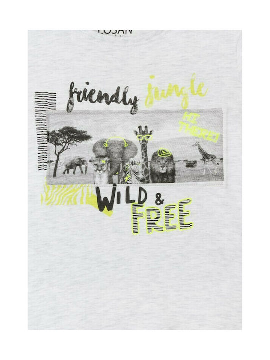 Losan Kinder-T-Shirt Weiß T-Shirt "Wild & Free"