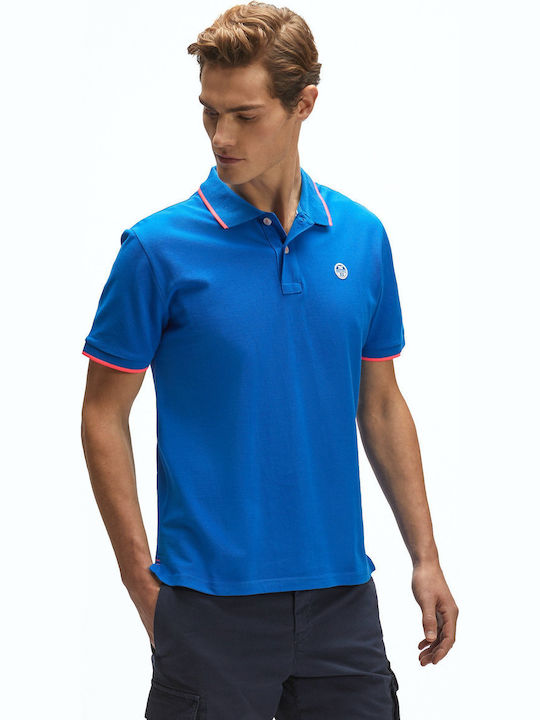 Polo Herrenbluse Kurzarm Blaue