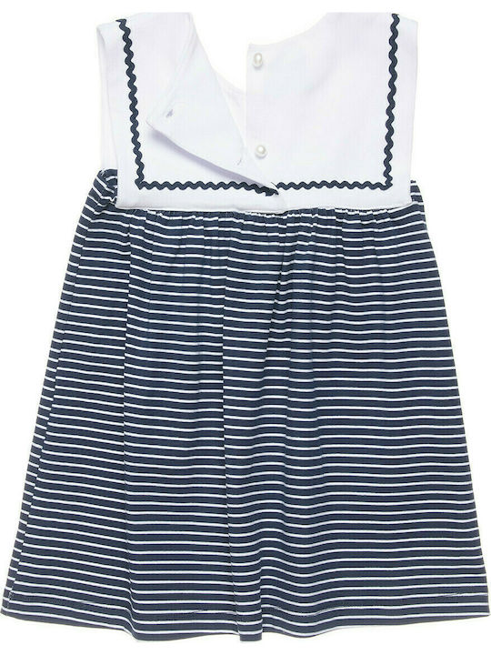 Alouette Kids Dress Striped Sleeveless Navy Blue