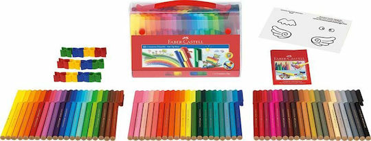 Faber-Castell Connector Felt-Tip Pens Washable Drawing Markers Set 60pcs