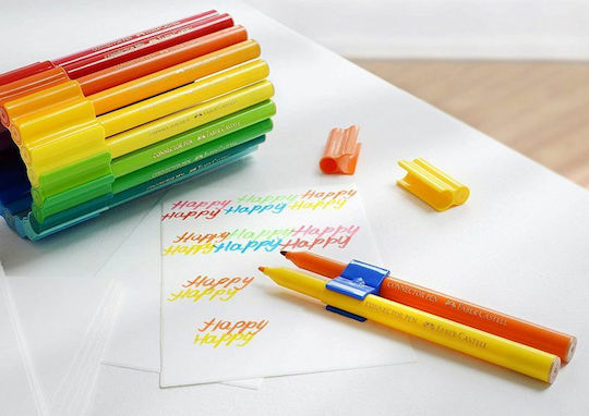 Faber-Castell Connector Felt-Tip Pens Washable Drawing Markers Set 60pcs