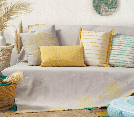 Nef-Nef Homeware Sofa Throws 2 Seater Confident 170x250cm Beige / Yellow