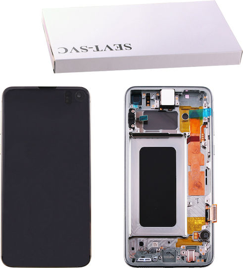 Samsung Screen with Touch Mechanism and Frame for Galaxy S10e (White)