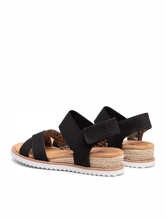 Secret Picnic Women's Fabric Platform Shoes Black
